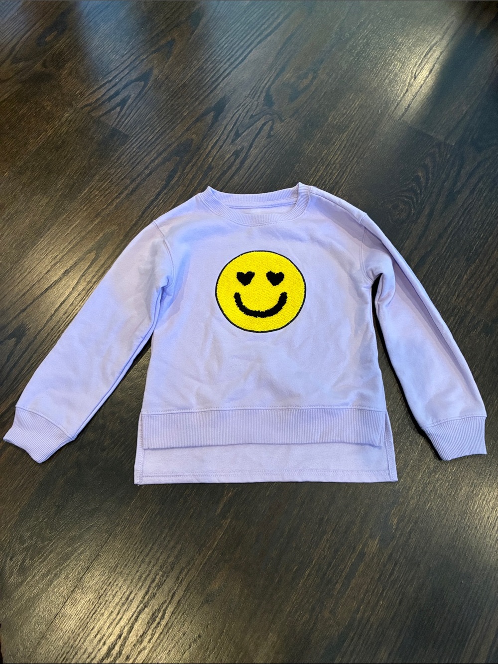 Freeze Lavender Crewneck Sweatshirt with Yellow Smiley Patch